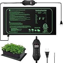 BluFied ヒートマット 園芸発芽マット 植物加熱用 育苗マット 育苗器 室内栽培 園芸用ヒーターマット デジタルサーモスタットコントローラー付き 苗ヒートマット 温室 種子発芽 植物成長促進用 米国プラグ 110V-130V