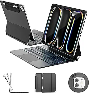 for iPad Pro 13 inch Case with Keyboard (M4, 2024), Magic Keyboard for iPad Pro 13, Springy Backlit Keys, Stain-Resistant Surface, Multi-Touch Trackpad, Black [NOT for iPad Air 13 M2/M3]