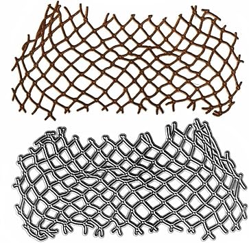 Irregular Fish Net Cutting Dies, Grid Net Die Cuts Metal Embossing Stencils Template Mould for Card Scrapbooking and DIY Craft Album Paper Card Decor