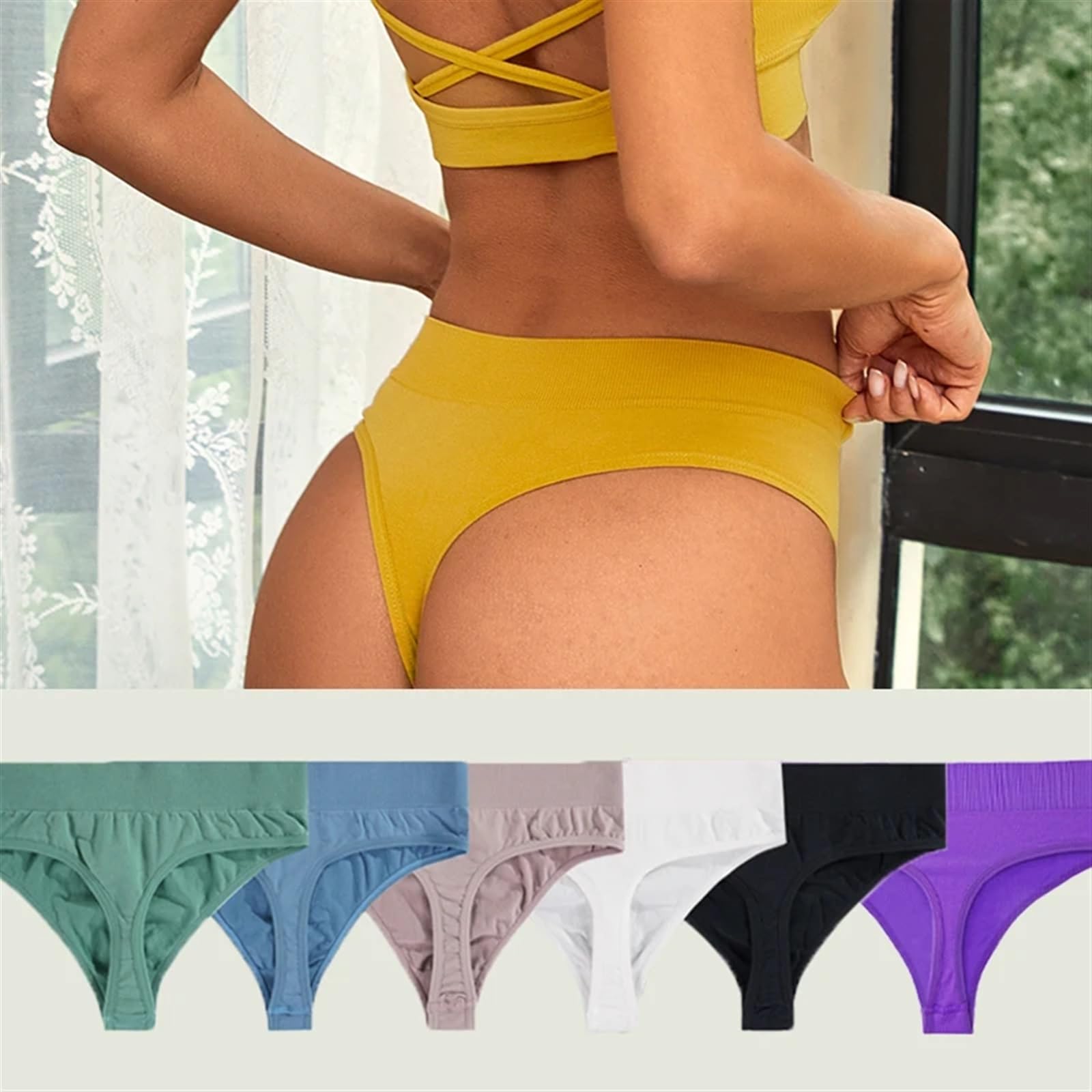 Mutande Bikini Slip 3 Pezzi Sexy Perizoma Mutandine Donne Perizoma Lingerie Comodo Moda Donna Biancheria Intima Tinta Unita Quattro Stagioni semplicità Perizoma(Black 1pc,M)