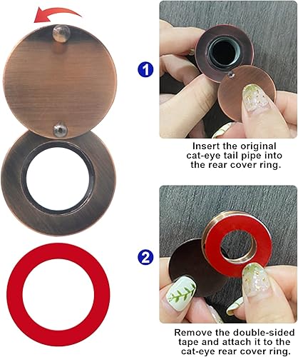 Miniatura 3 de 1 juego de cubierta de mirilla, cubiertas de agujeros para agujeros de apertura para visores de puertas, protector de mirilla de seguridad para el