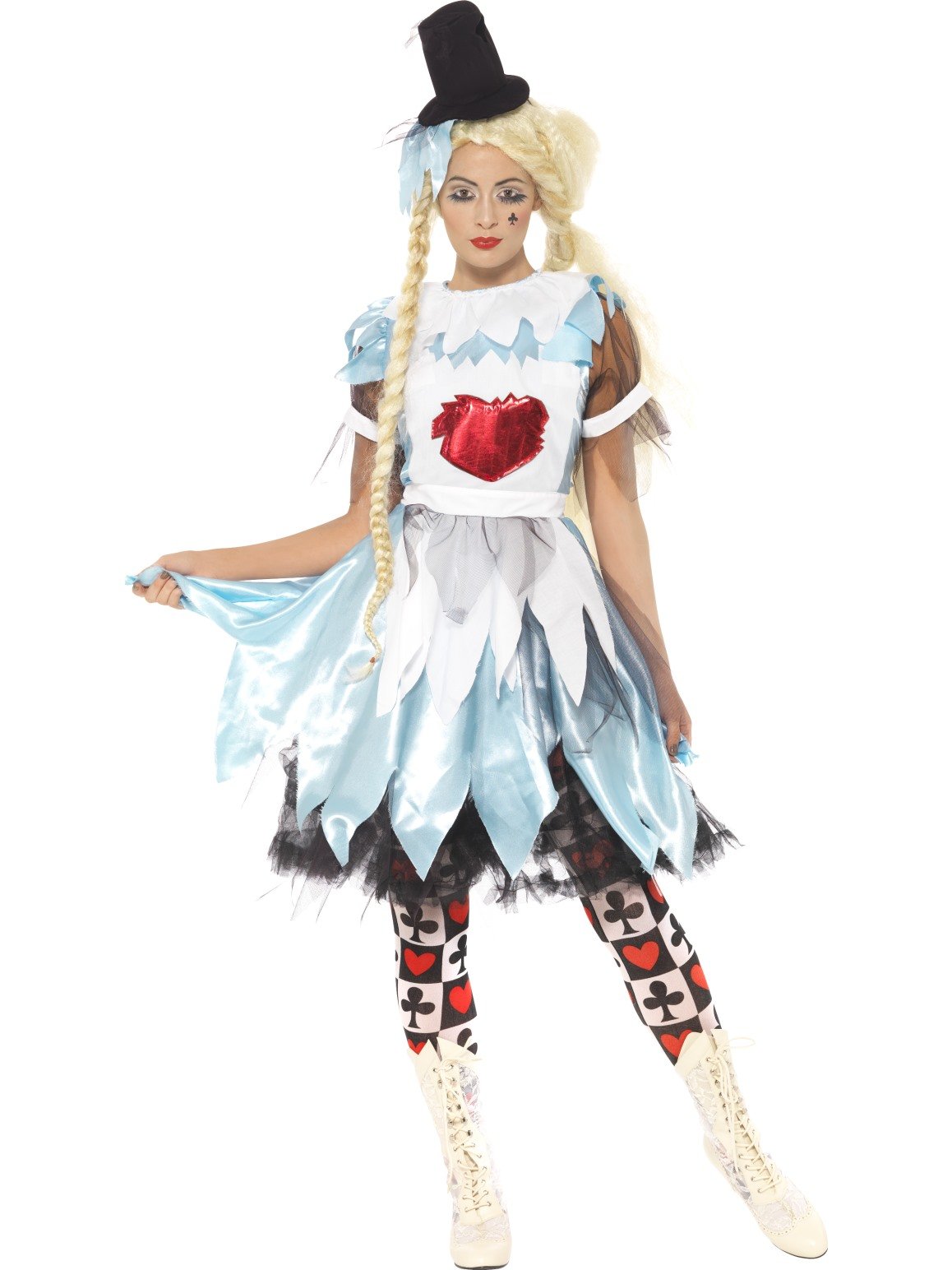 Smiffy's Costume Alice Horror Show - M, Bianco