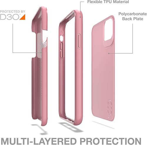 Miniatura 3 de ZAGG Gear4 Battersea Diamond - Funda compatible con iPhone 11 Pro Max, protección avanzada contra impactos con tecnología D3O integrada, color rosa