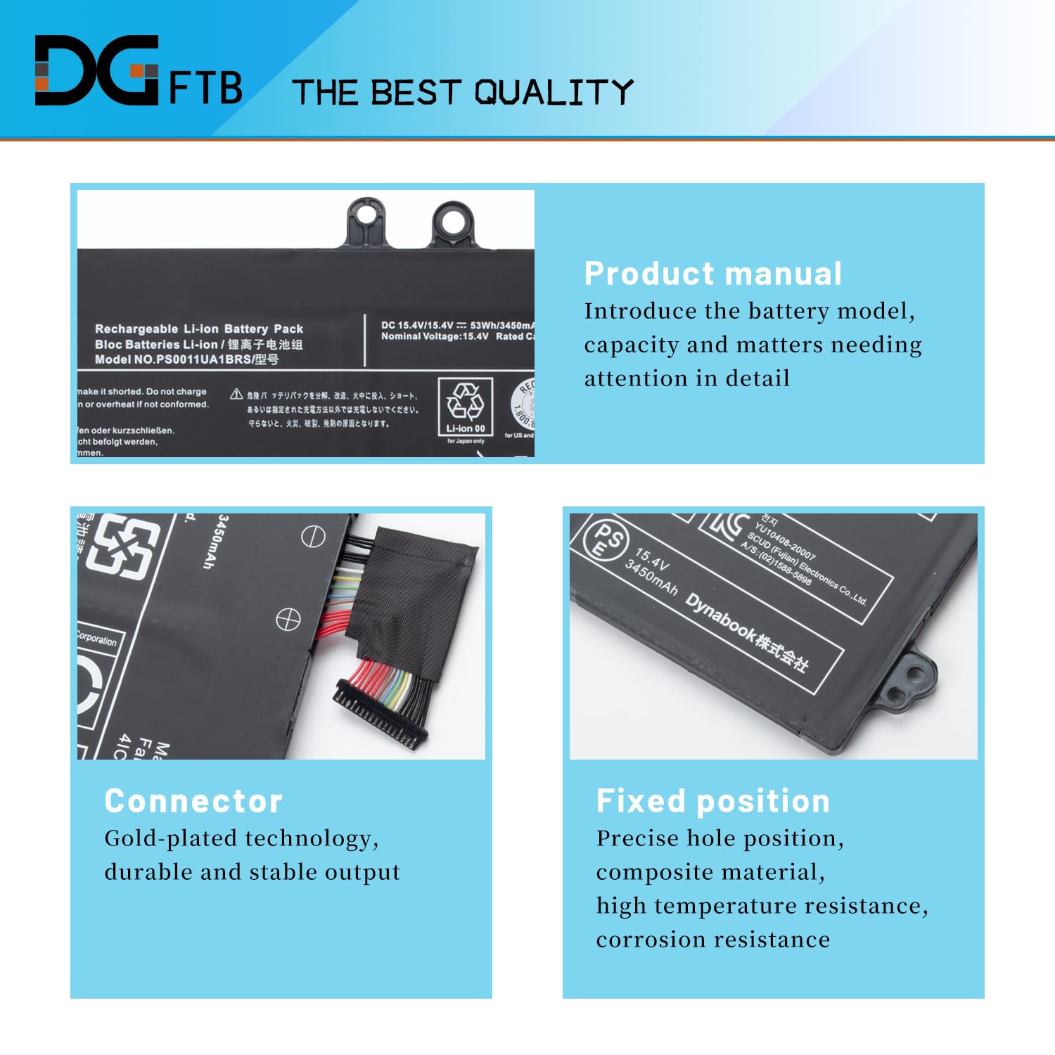 Amazon.com: DGFTB PS0011UA1BRS Laptop Battery for Toshiba Dynabook