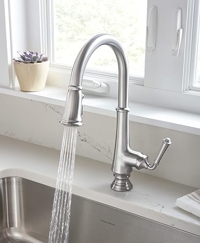 Miniatura 13 de American Standard 4279300.013 Delancey Grifo de cocina desplegable con pulverizador de níquel pulido Níquel pulido,Cromado,Acero inoxidable,Bronce
