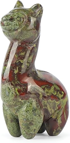 Vista 12 de Amethyst Crystal Alpaca Statue Carved Pocket Purple Animal Carvings Figurine Healing Stone Sculpture for Home Office Decor Gift,2