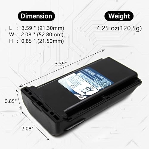 Miniatura 2 de elxjar Paquete de 2 baterías de iones de litio de 7.4 V 2200 mAh BP-232 de repuesto para radios Icom A14 A14S F14 F14S F24 F33GT F43G F43GT F3011