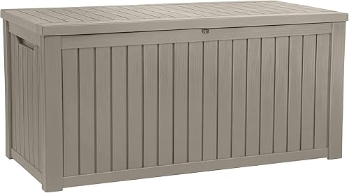 Miniatura 11 de YITAHOME Caja de Cubierta de Resina de 31 Galones, Caja de Almacenamiento al Aire Libre e Impermeable para Entrega de Paquetes con Tapa
