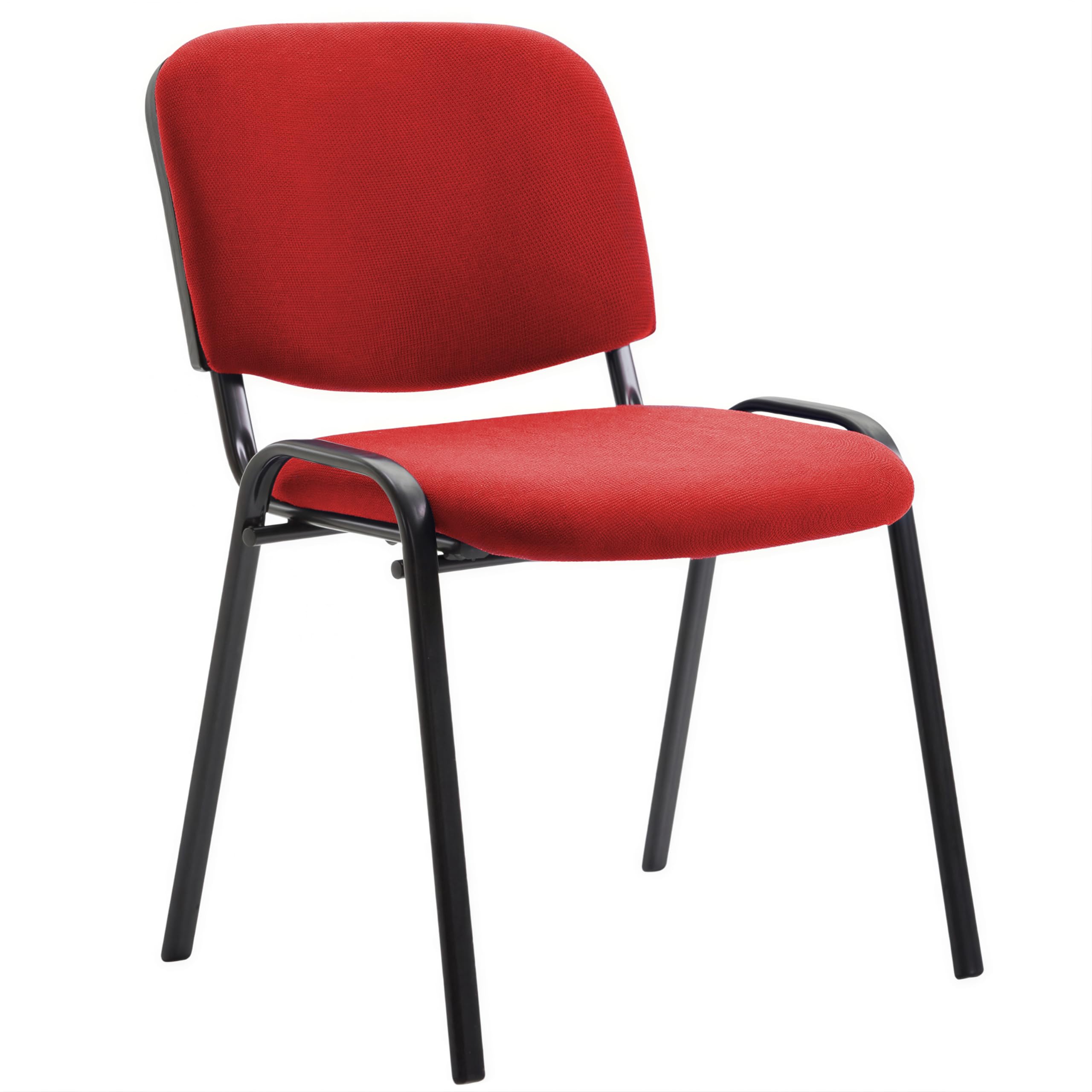 Generico Sedia VENERE FISSA SEDIA PER UFFICIO E SALE ATTESA RIUNIONI CON STRUTTURA IN METALLO VERNICIATO e SEDUTA IMBOTTITA RIVESTIMENTO in TESSUTO MICROFIBRA colore ROSSO