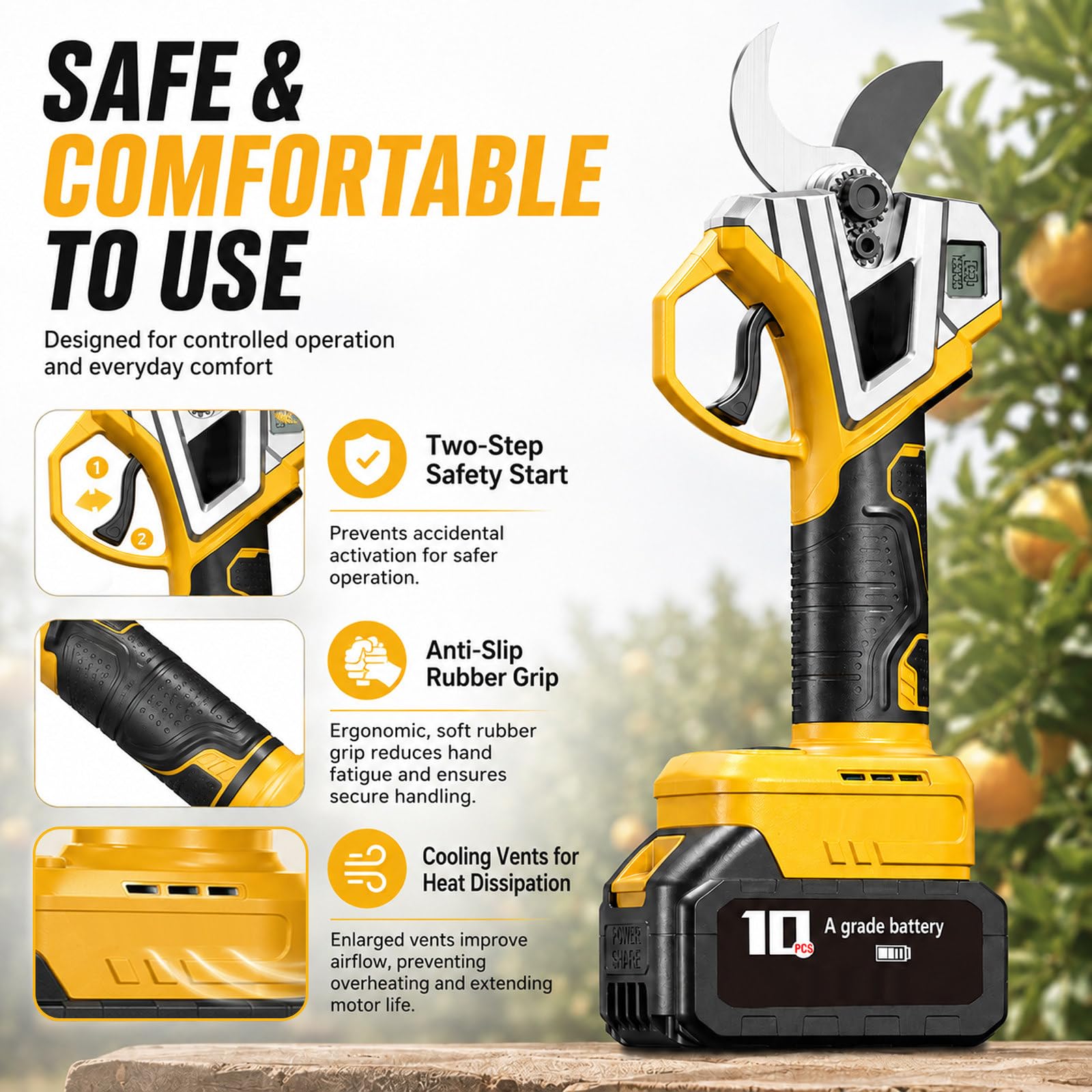 Cesoie Elettriche da Potatura A Batteria 2-Bat