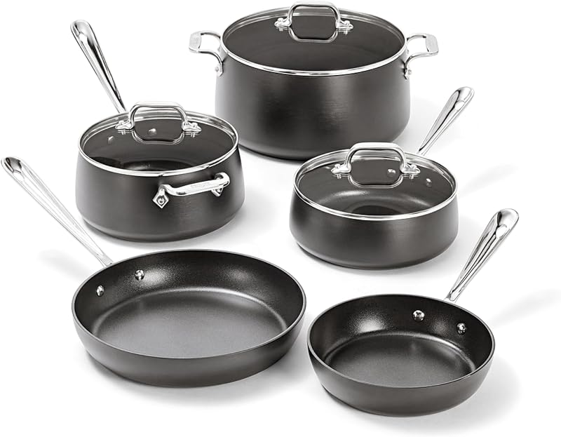All-Clad HA1 Hard Anodized 8-Piece Cookware Set