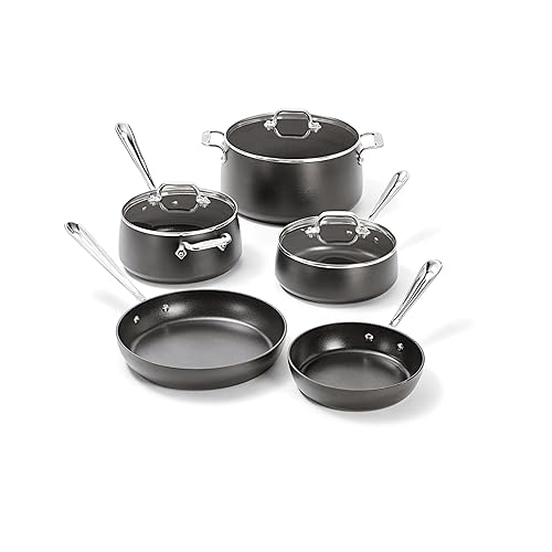 All-Clad HA1 Hard Anodized Nonstick Pots and Pans Set Non