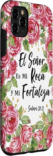 Miniatura 6 de Funda para iPhone X/XS Salmos El Senor Es Mi Roca Biblia Cristiana