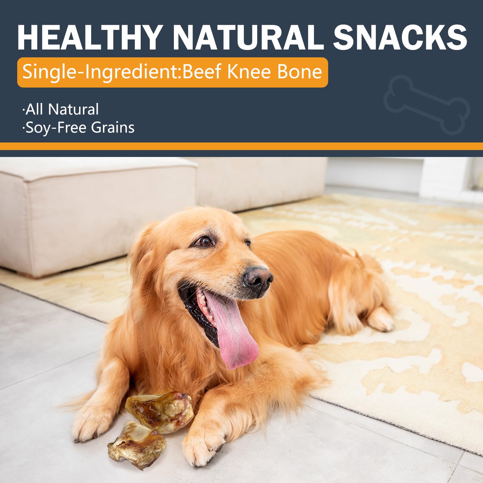 Xuehao Juguete de dentición de hueso de rótula para perros, dental de larga duración, para perros pequeños, medianos y grandes