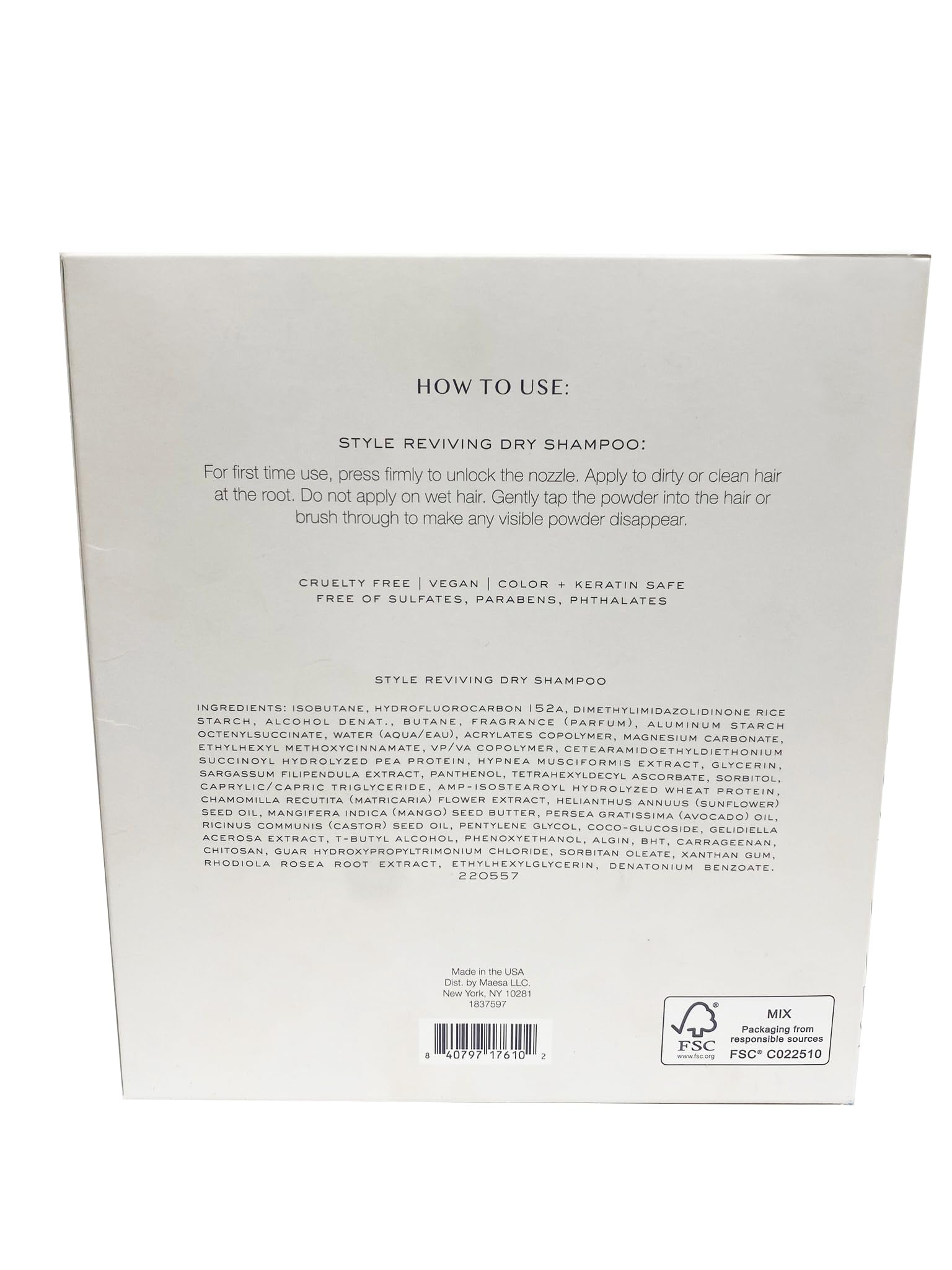 Kristin Ess HAIR Style Reviving Dry Shampoo - Cruelty Free, Veggan, Color + Keratin Safe, Free of Sulfates, Parabens, Phthalates (Include 2 x dry shampoo 4.3 ox + 3 x velvet skinnies scrunchies)