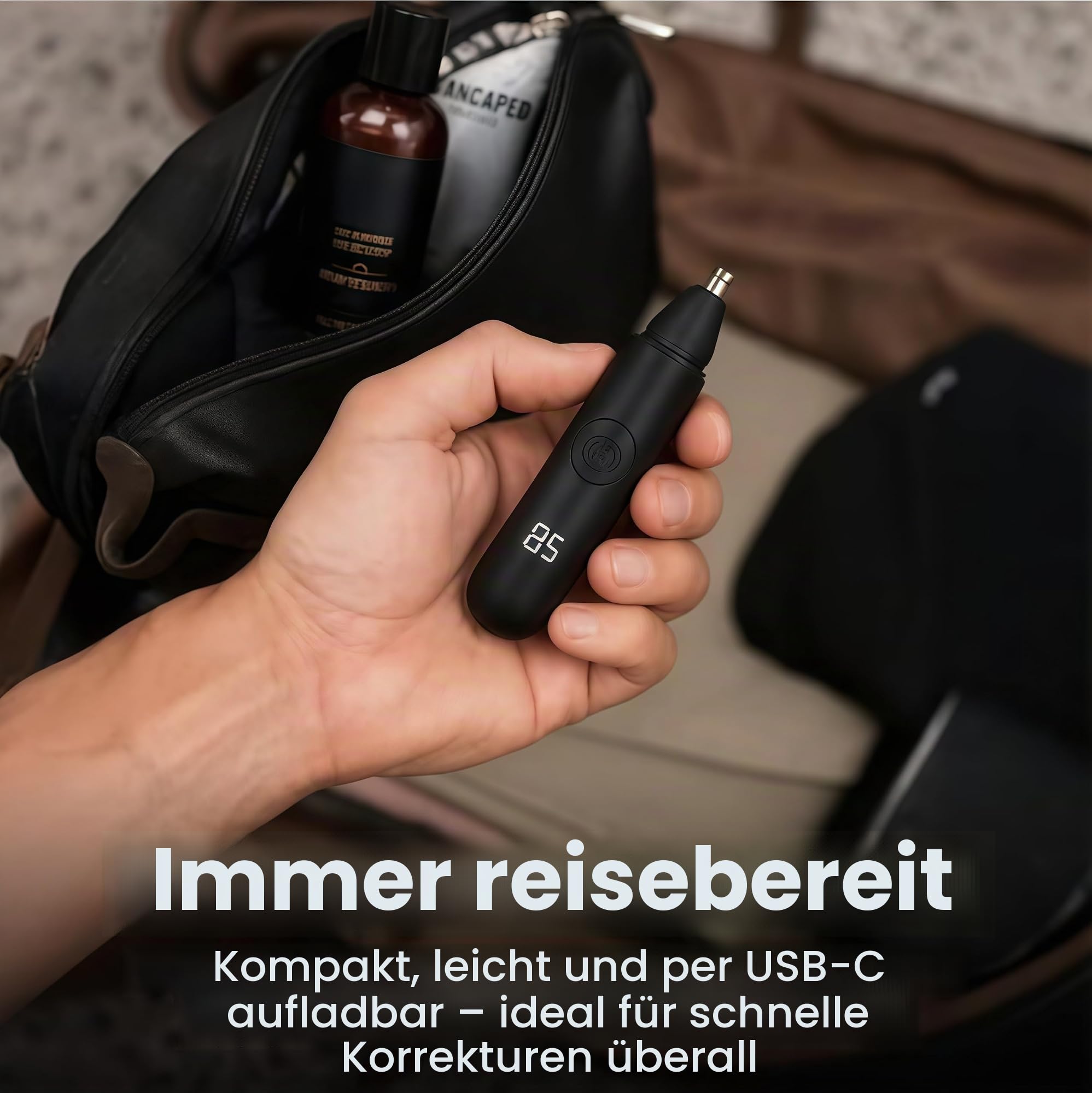 Nasenhaartrimmer Herren Mr. Bold Pro-Präziser Trimmer für Herren mit Omnidirektionalem Klingensystem und hautfreundlichem Design – Ideal für den täglichen Gebrauch und auf Reisen