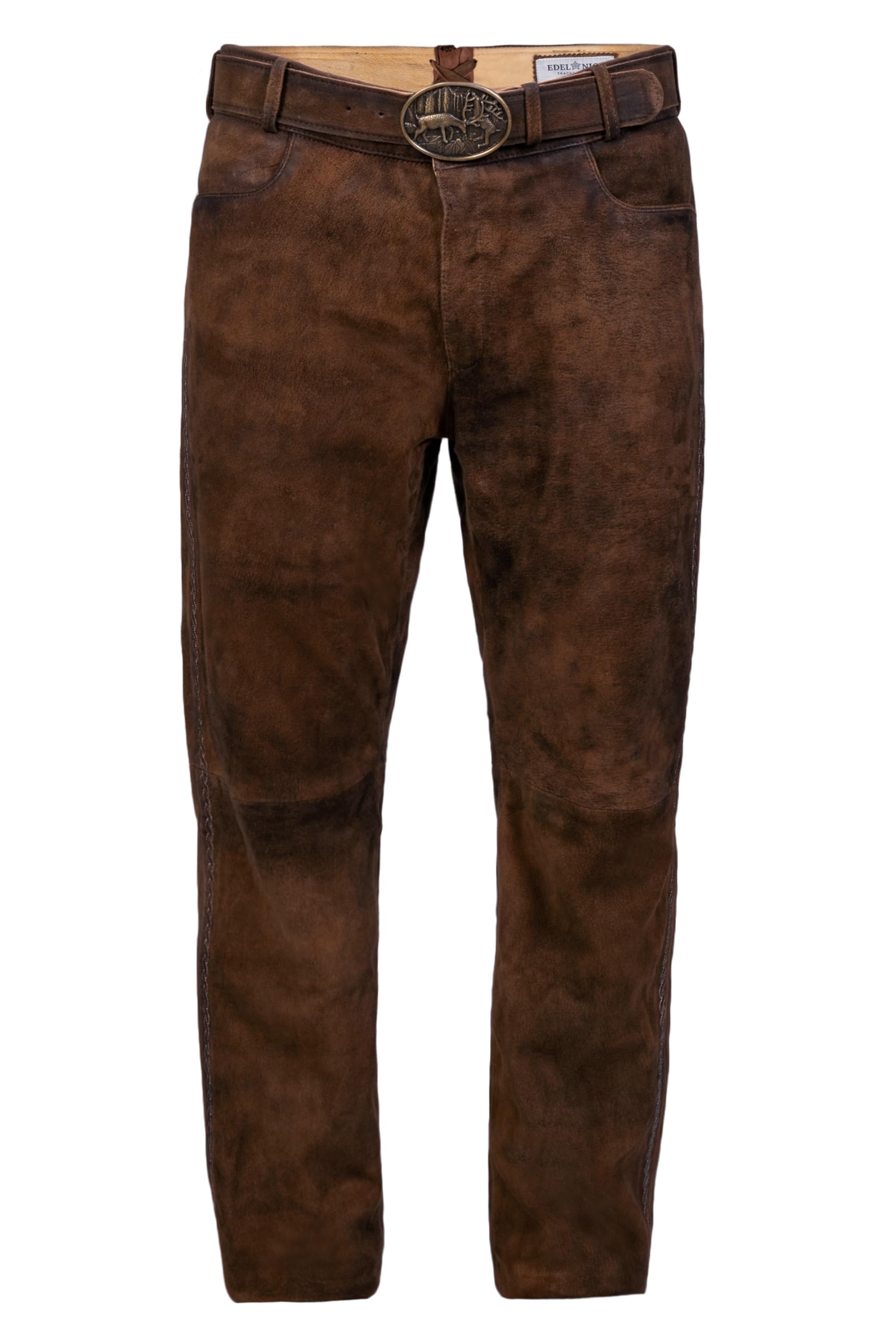 Edelnice Trachtenmode hochwertige Lange Trachtenlederhose Robin aus Ziegenleder Gr. 44-68