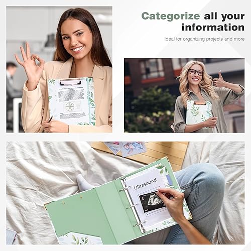 Miniatura 327 de Ospelelf Mini 3 Ring Binder, 2 Inch, Cute Pink Marble Binder for 5.5" x 8.5" with 5 Tab Dividers, File Folder Labels and Low Profile Clipboards