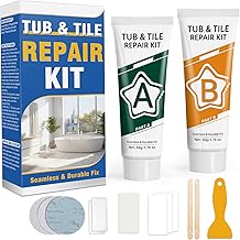 Tile Repair Kit, Ceramic Paste Fibreglass, Porcelain, Ceramic and Bathroom Glaze for Chips, Cracks, Scratches and Holes, Waterproof, Formula