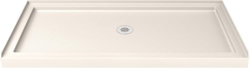 DreamLine SlimLine DLT-1136540-88 - Base de ducha de un solo umbral de drenaje central de 36 pulgadas de profundidad x 54 pulgadas de ancho x 2 34