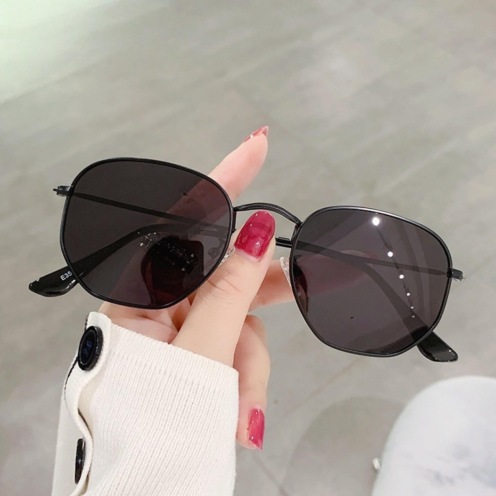 Occhiali da sole con protezione UV400 | Montatura in metallo | Lenti color caramella | Per donna e uomo | Sport all'aria aperta e guida