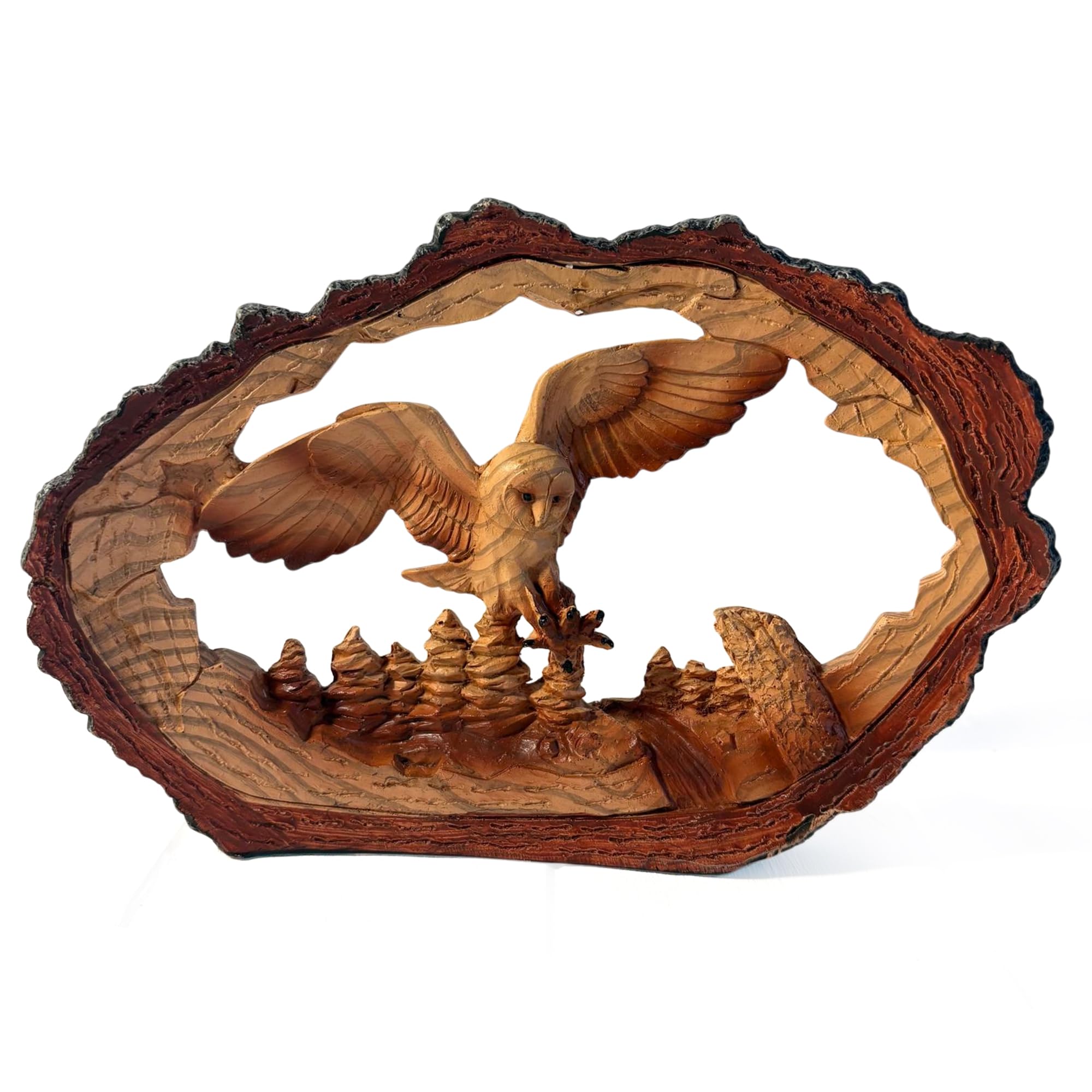 Thorness 𝗙𝗟𝗬𝗜𝗡𝗚 𝗢𝗪𝗟 𝗢𝗥𝗡𝗔𝗠𝗘𝗡𝗧 | Forest Animal Decor | Owl Gifts for Owl Lovers, Women, Men, Kids | Nature Wildlife Figurine | Birthday Gift | Woodland Decor