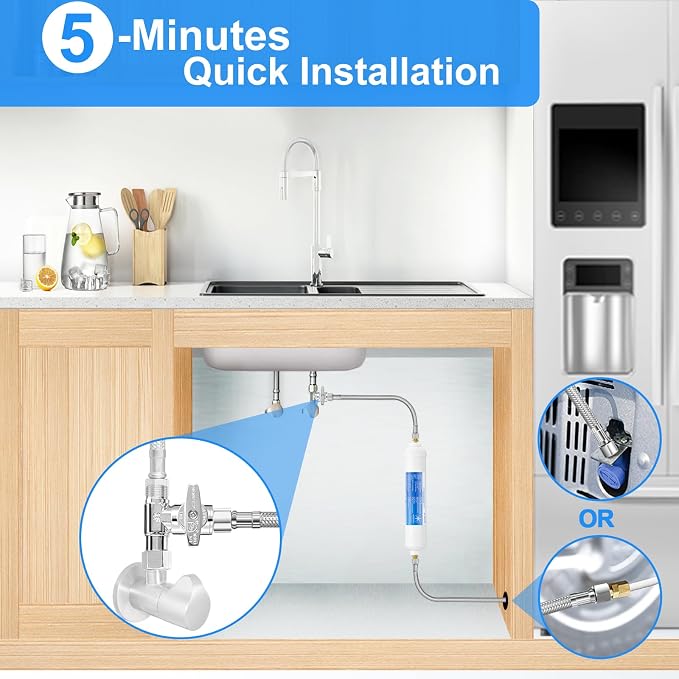 Kit de línea de agua para refrigerador con válvula - 15 pies miniatura 6