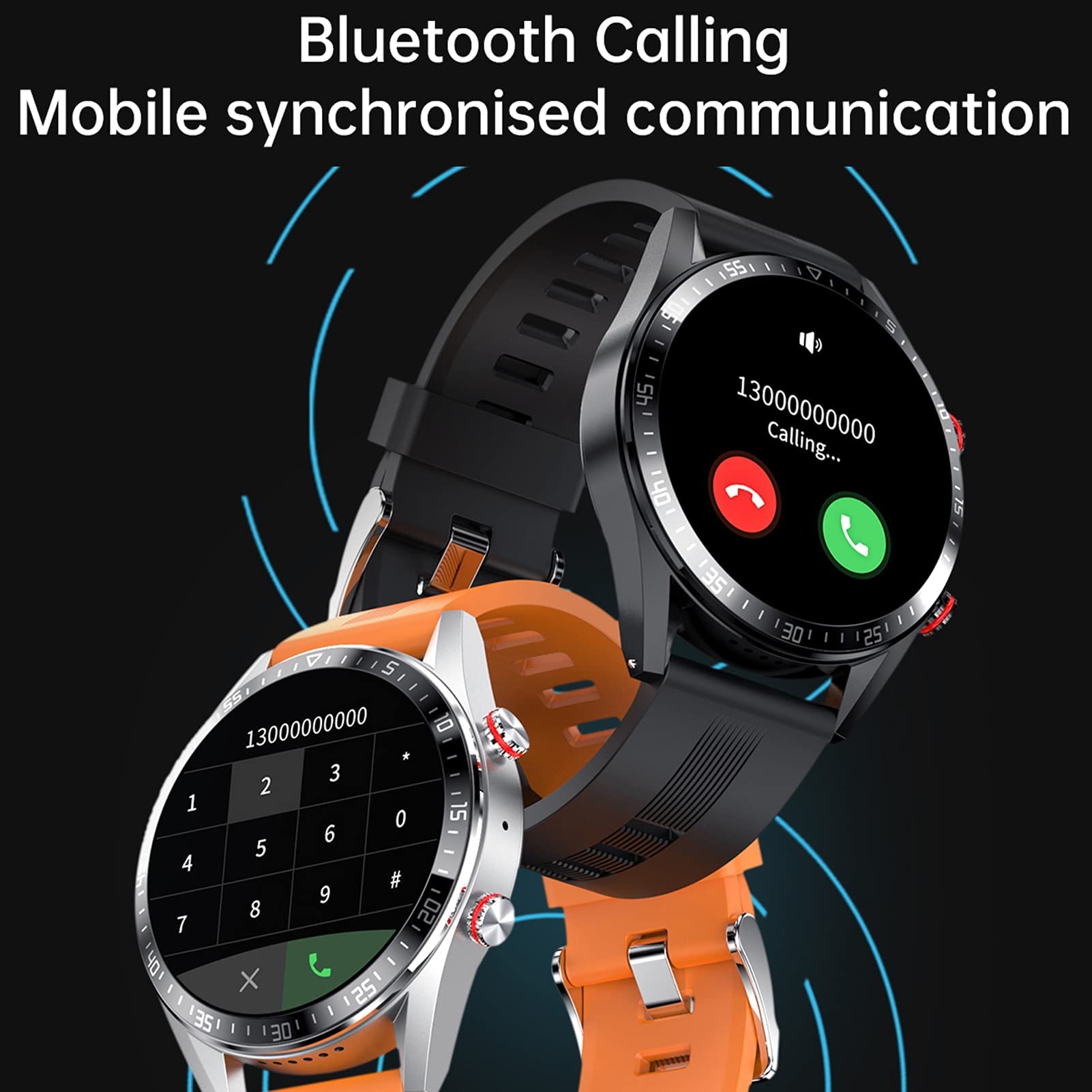Inteligentne zegarki męskie i damskie 1,39 cala Bluetooth Fitness Tracker z aplikacją monitorującą w czasie rzeczywistym Przypomnienia o wiadomościach IP68 Wodoodporne męskie inteligentne zegarki dla