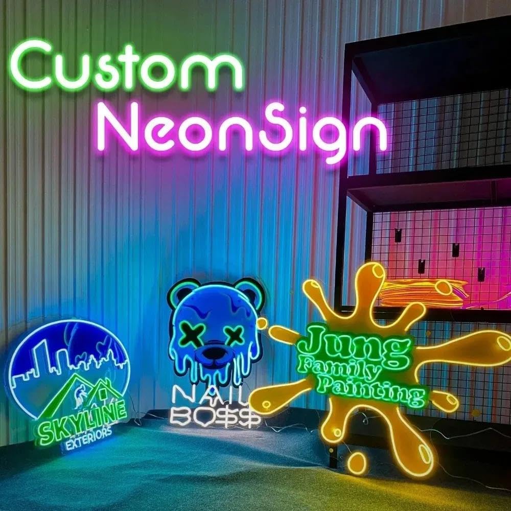 D,Letrero neón Feliz Navidad lámpara luz neón led con Forma árbol Navidad decoración habitación Estrellas para el hogar Dormitorio Fiesta Bar Club letreros de neón Regulables