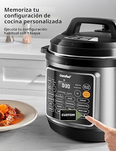 Miniatura 3 de COMFEE' Olla de Presion olla a presión de 8 cuartos con 16 funciones de cocción, olla antiadherente para hacer yogur, arrocera, olla de cocción