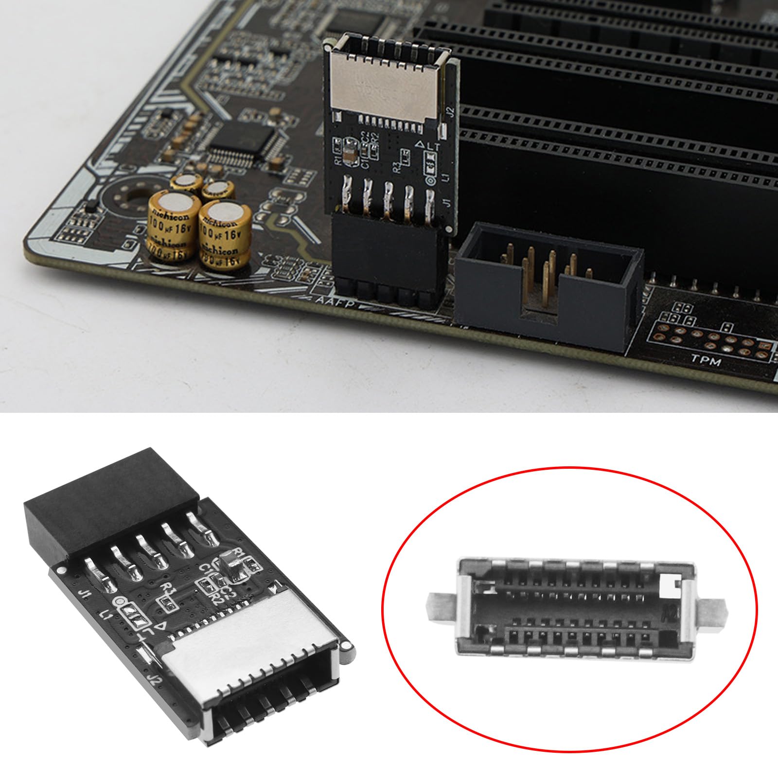 Cabecera Interna USB 3.0 A Adaptador Tipo E Para Placa Base Del Panel
