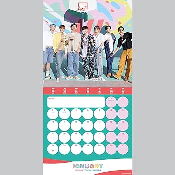 BTS 2022年カレンダー BTS OFFICIAL 2022 7 x 7 Inch Monthly Mini Wall Calendar, K