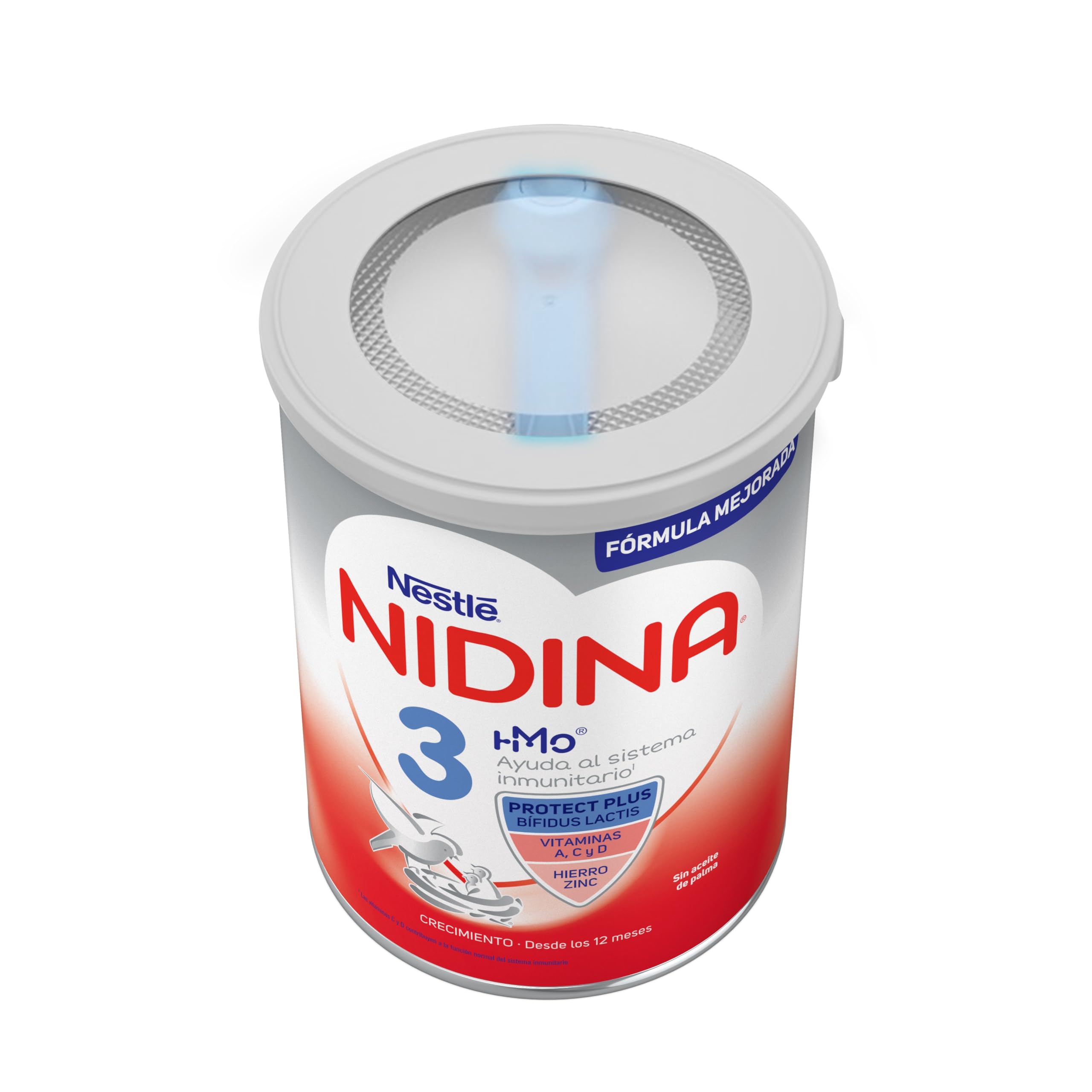 Nestlé NIDINA 3 Leche de crecimiento en polvo para bebés a partir de 12 meses, 3 x 800g