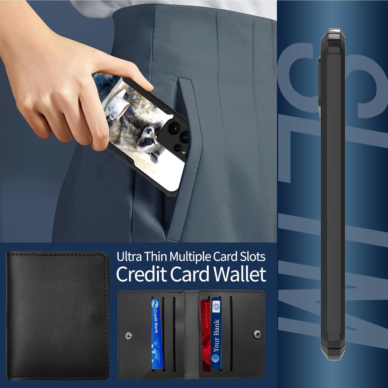 Amazon.com: DHYYDSQZ for Samsung Galaxy S24 Ultra Case with Card