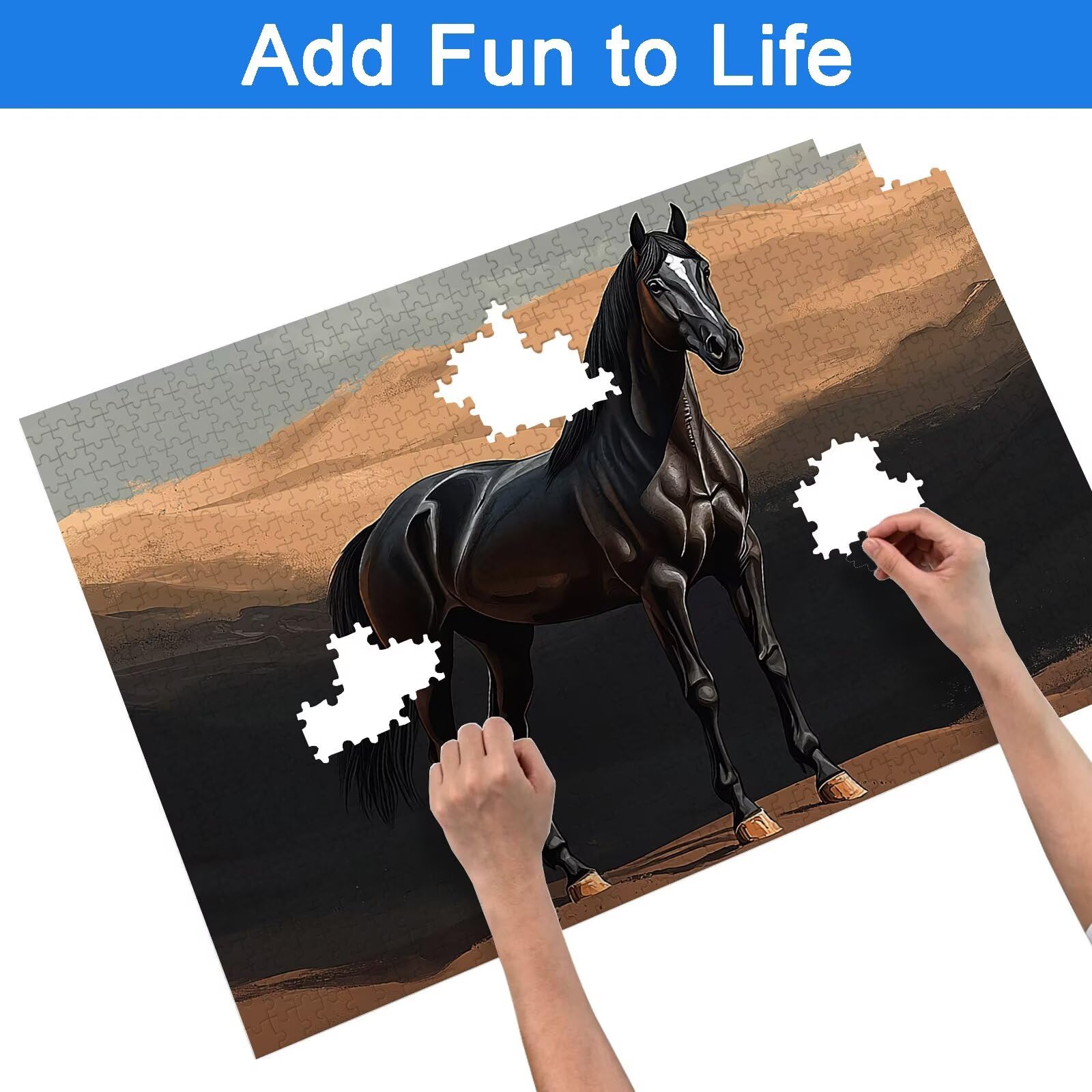 Puzzle 6000 Pezzi Animale, Puzzle Cavallo 6000 Pezzi Arte per Adulti e Bambini, Misura: 179.5x105.5 cm, Puzzles Legno per Adulti con Squisita Scatola di Imballaggio, Regalo Donna, Regalo Uomo, -9065