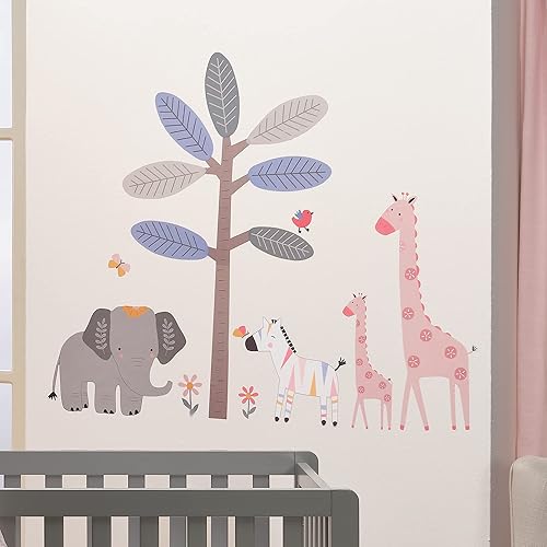 Miniatura 3 de Lambs & Ivy Jazzy Jungle ElephantZebraJirafaTree - Calcomanías de pared