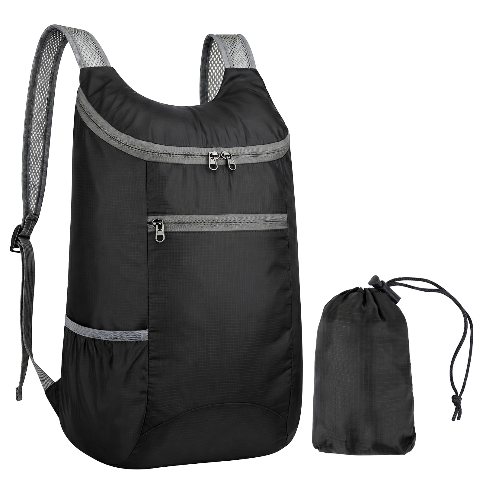 FACHOI Ultra Lightweight Backpack, Small Water Resistant Rucksack Multi-Functional Foldable Backpack Waterproof Packable Hiking Daypack for Women Men Outdoor Camping Hiking Biking F4-HWSJB