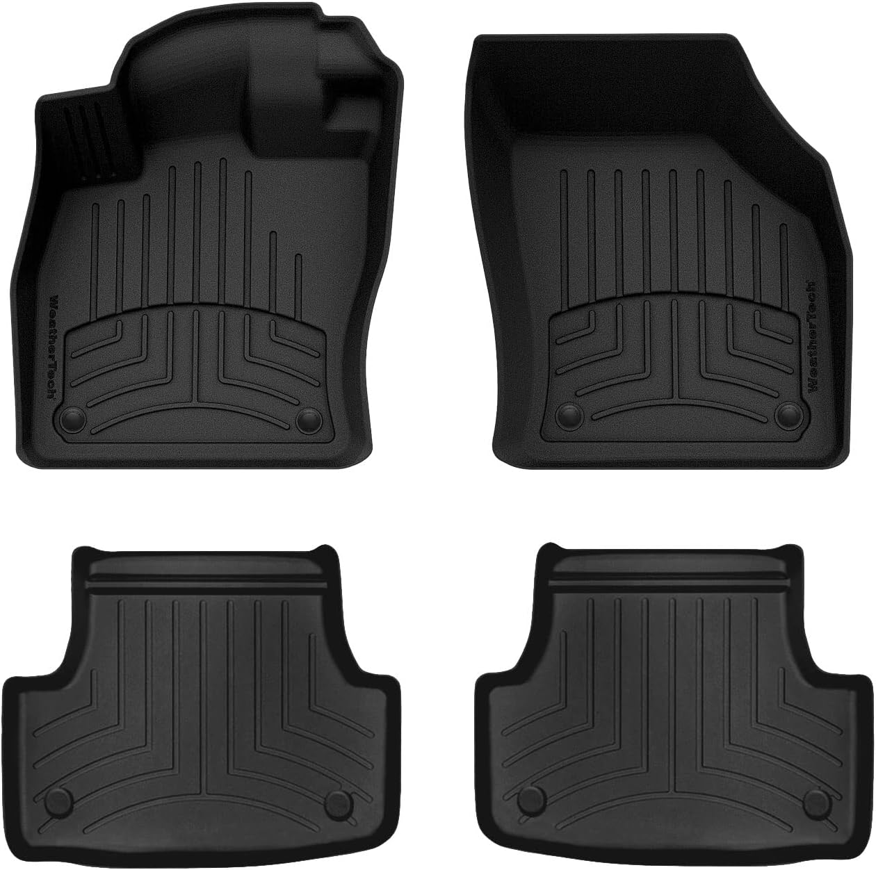 WeatherTech FloorLiner HP Custom Fit Floor Mats for Audi A3, RS3, A3 Sportback e-tron - 1st & 2nd Row (44496-1-2IM), Black