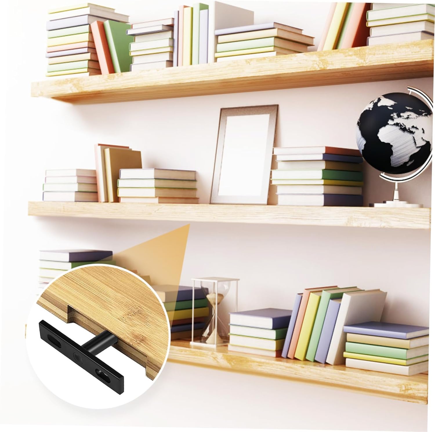 10pcs Floating Shelf Brackets Heavy Duty Hidden Shelf Brackets for Wall Shelving Sturdy Iron Support Clean Appearance for Space-Saving Storage