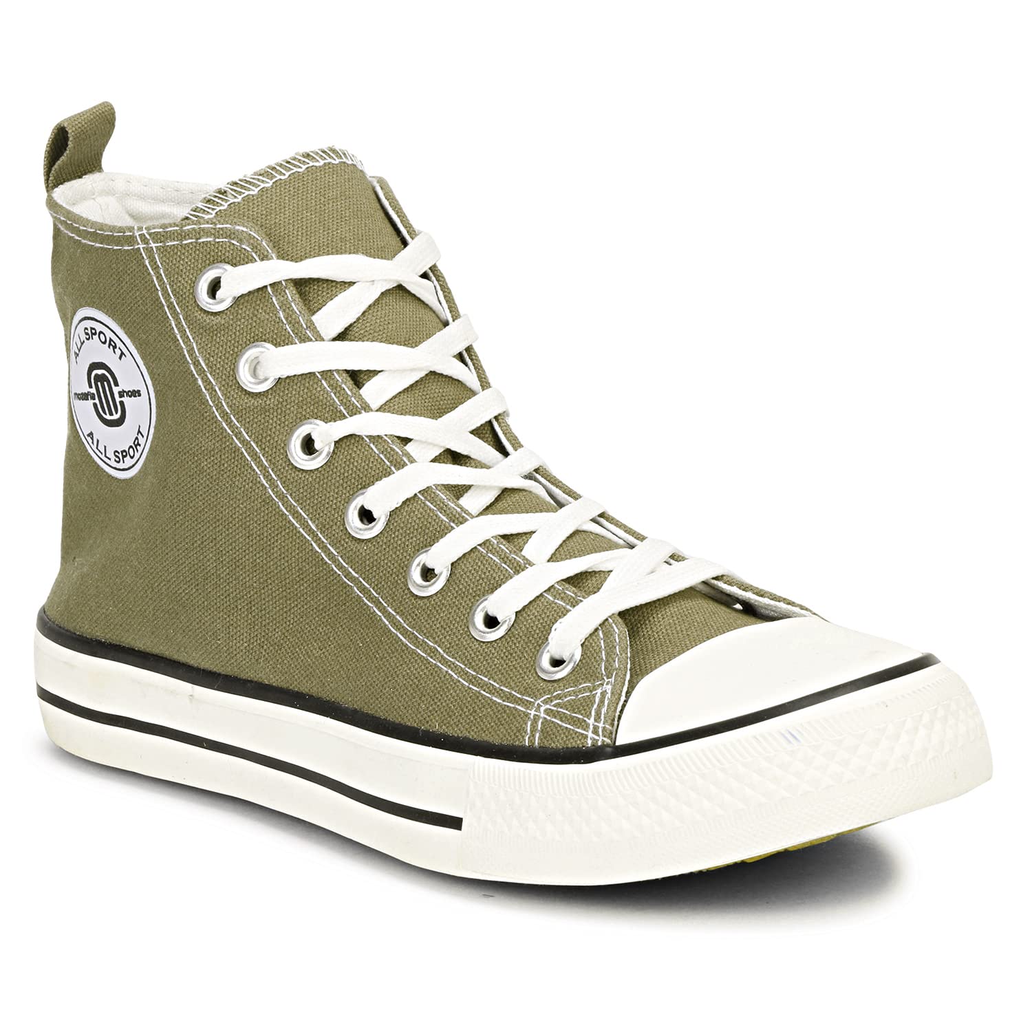 MOZAFIA Men Canvas Hike Lace Up Outdoor Trendy Lightweight Casual Stylish Boot Sneakers Olive (B0C33L6SHX) Amazon Price History, Amazon Price Tracker