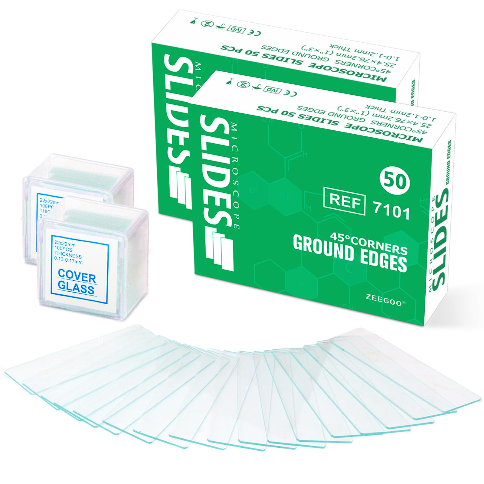 Microscope Slides & Coverslips - 50 Slides + 100 Coverslips -8
