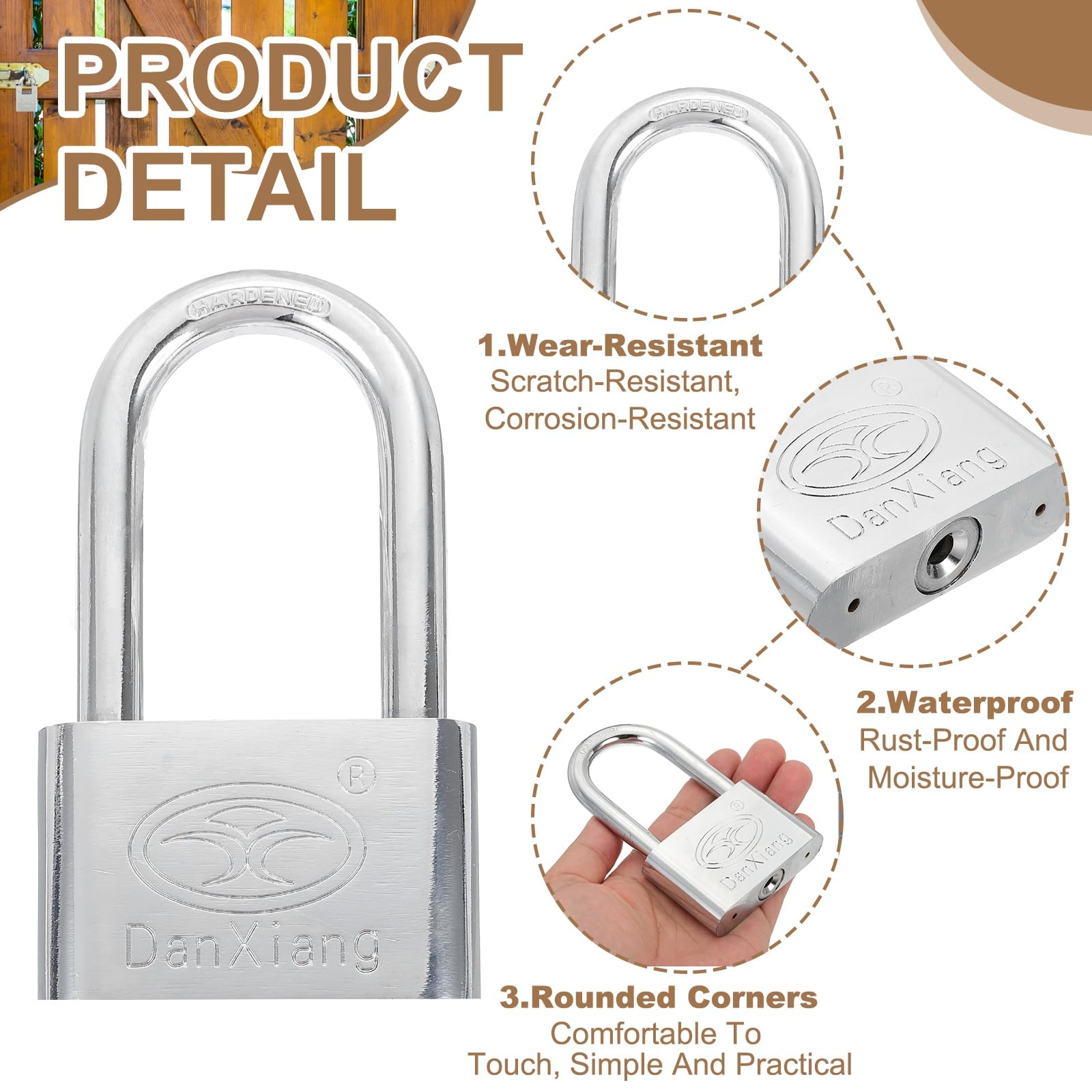 PATIKIL Keyed Padlock - Image 3
