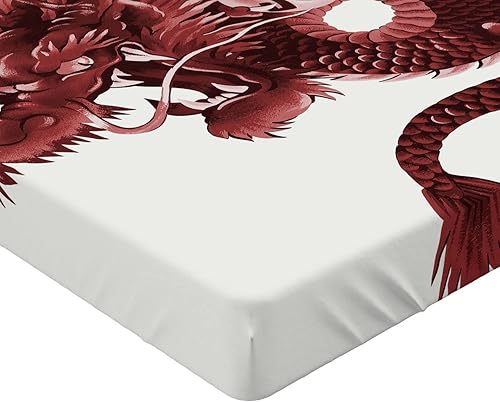 Miniatura 245 de Ambesonne - Sábana bajera ajustable multicolor, en colores y tres tamaños Azul y gris,Verde Militar Sage Green,Ámbar beige,Negro Grey White,Azul