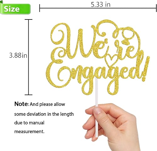 Miniatura 2 de Decoración para tartas con texto en inglés "We're Engaged", decoración de despedida de soltera, decoración para tartas de compromiso, suministros de