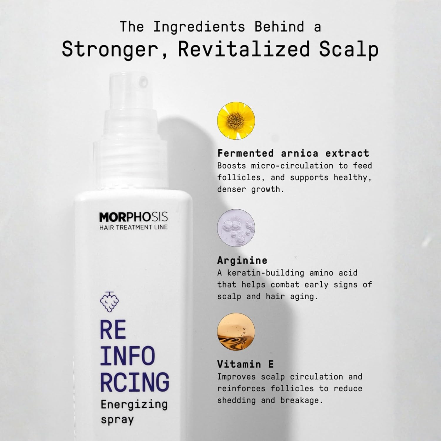 FRAMESI Morphosis Reinforcing Energizing Leave In Conditioner Spray, 5.1 fl oz, Treatment for Scalp and Thinning Hair