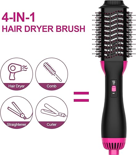 Miniatura 2 de Cepillo secador de pelo, cepillo secador de pelo en uno, cepillo profesional de aire caliente 4 en 1, secador de pelo de un solo paso y estilizador