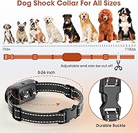 Vista 3 de Yawpet Collar de choque para perro con control remoto, collar E impermeable recargable con rango de 1600 pies, 3 modos de entrenamiento y bloqueo