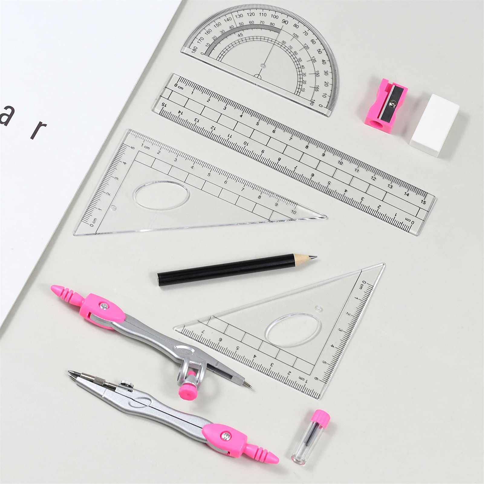 Zirkel, Mathematik-Geometrie-Set – 10 Stück pro Set, Schülerkompasse, Geometrie-Set, hochpräziser professioneller Schulzirkel aus Metall, Zeichenset, Messwerkzeuge，Color Blue