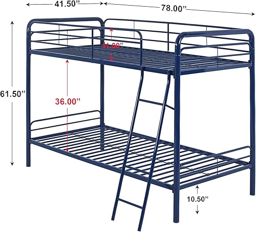 Miniatura 2 de Better Home Products Litera de metal individual sobre individual azul