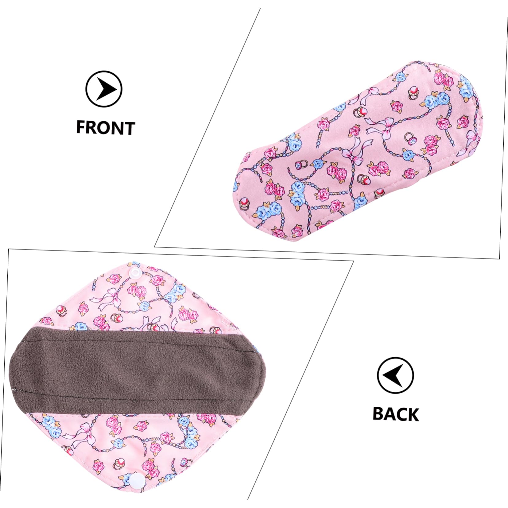 FRCOLOR 3 Juegos Toalla De Tía Lavable Toallas Sanitarias Reutilizables Almohadillas Lavables Para Mamá Bolsas Almacenaje Bolsas De Almacenamiento Compresa Menstrual De Tela 5 Piezas * 3